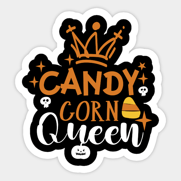 candy corn queen halloween gift Sticker by mo designs 95